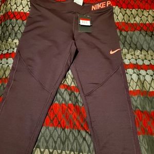 Womens Purple Nike Pro tights size L